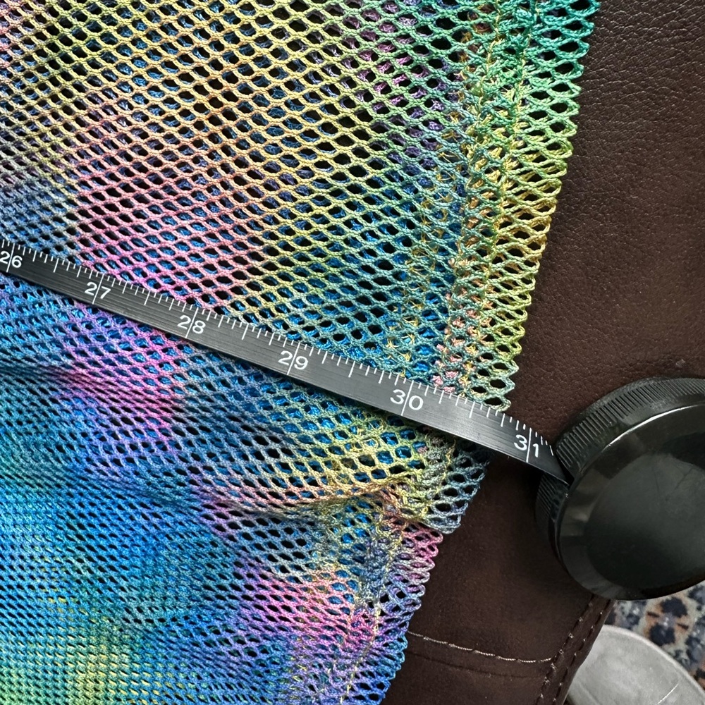 Colorful Tie-Dye Mesh Dress/Long Shirt for Festivals, Raves, EDM, etc - Picture 5 of 7